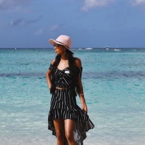 Express hi low skirt and top set